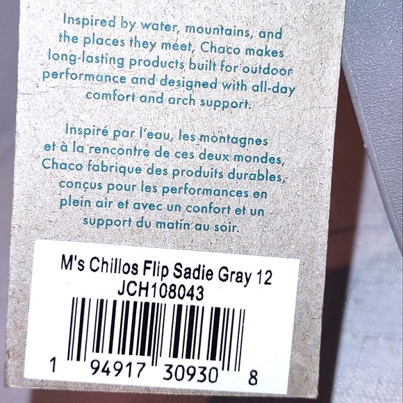 Chaco Men's Chillos Flip flop in Sadie Gray - Picture 7 of 7